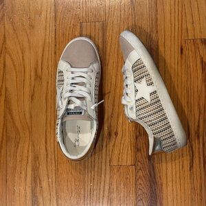 Vintage Havana Neutral Beige Woven Star Sneakers